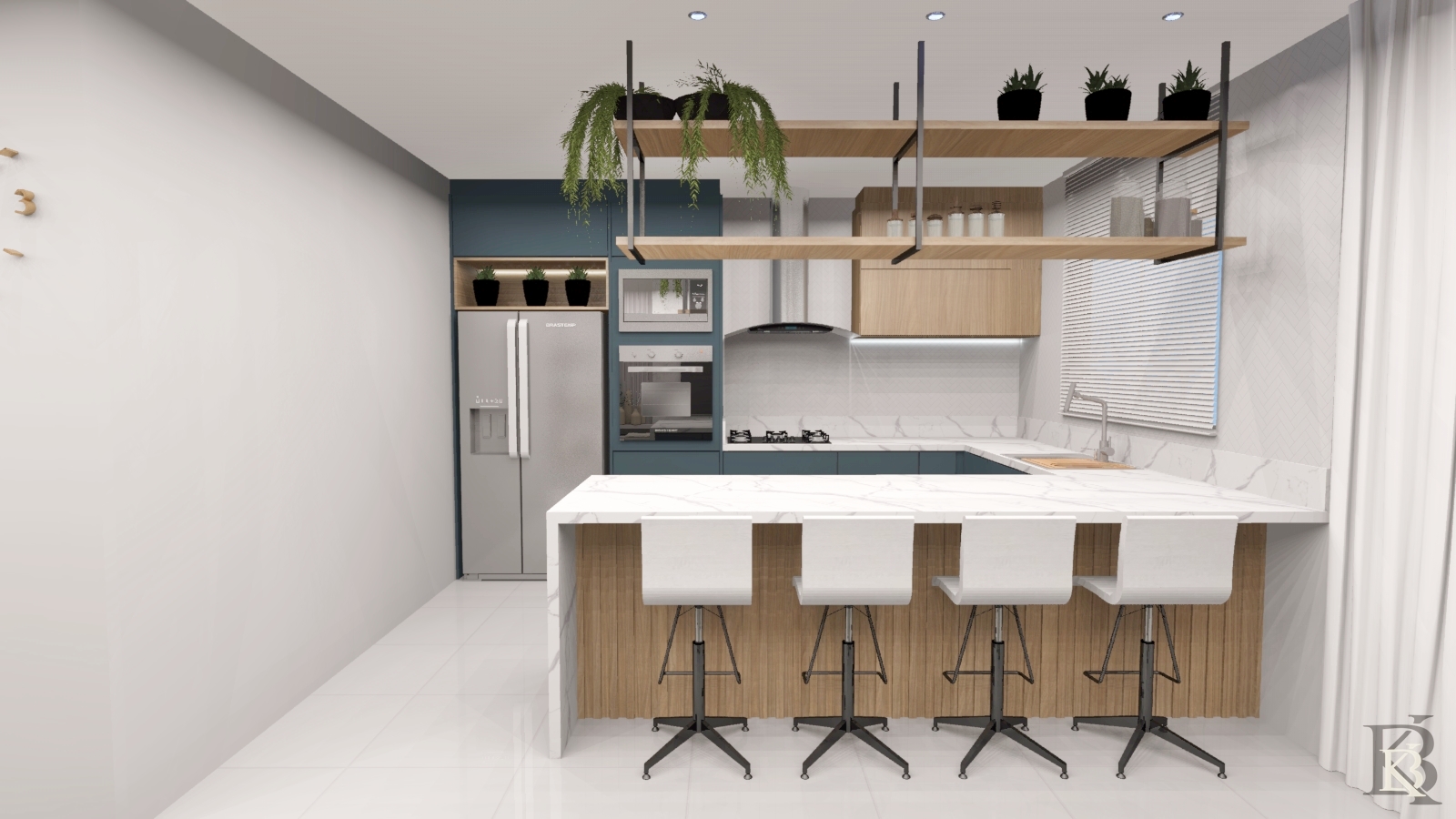 Cozinha em U — Residencial · Cozinha