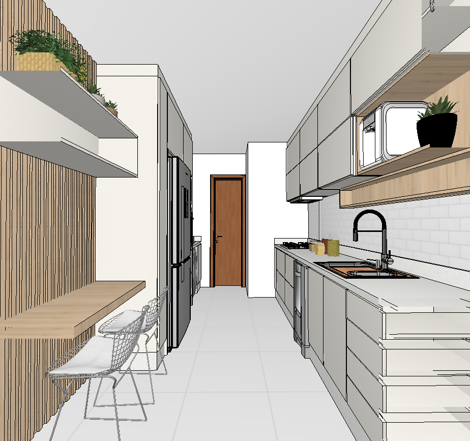 Estudo conceitual da cozinha